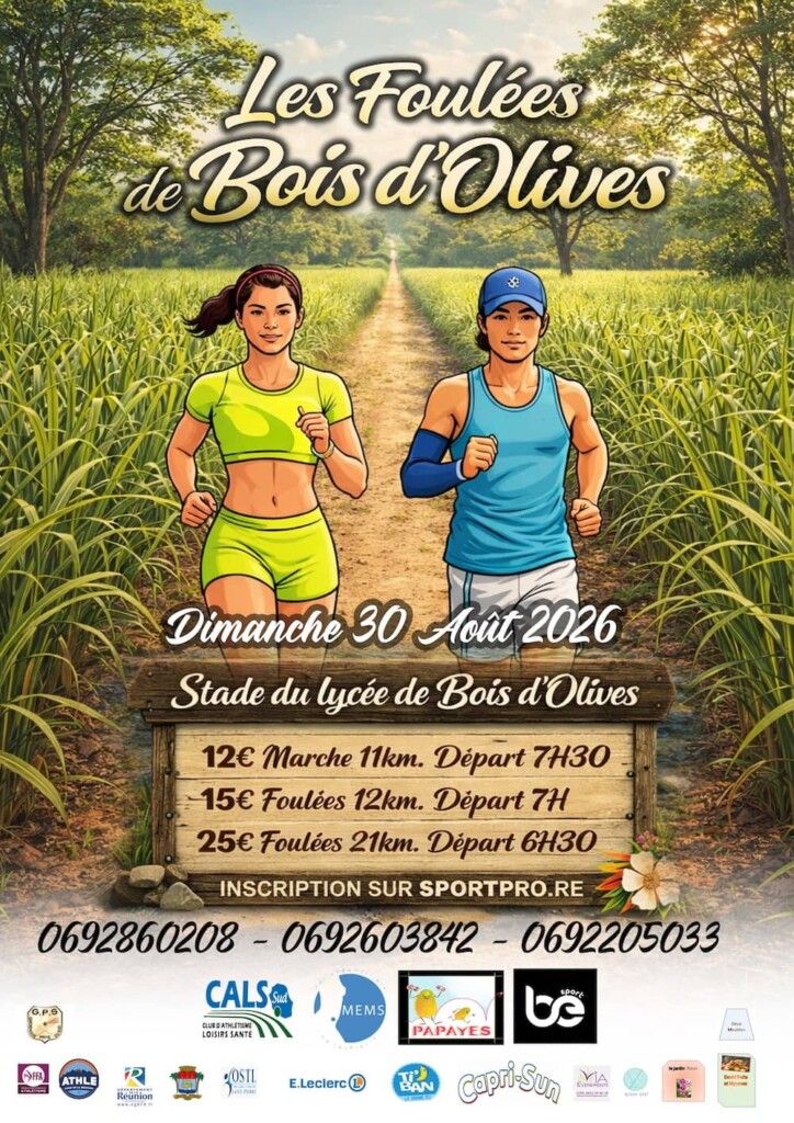 Affiche Foulées de Bois d'Olives 2026