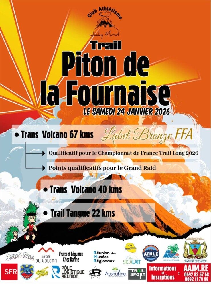 Affiche Trail Piton de la Fournaise 2026