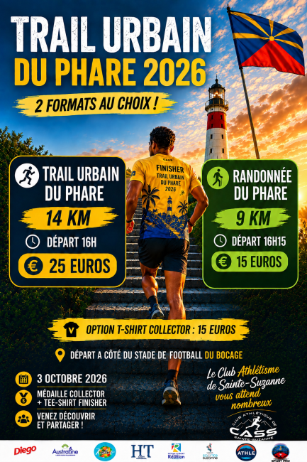 Affiche Trail Urbain du Phare 2026