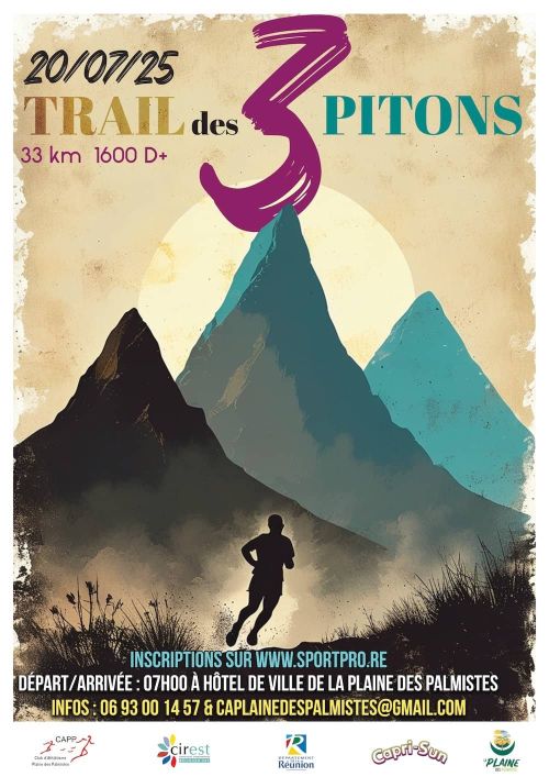 Affiche Trail des Trois Pitons 2026