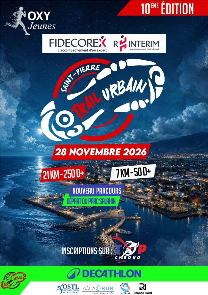 Affiche Trail Urbain de Saint-Pierre 2026